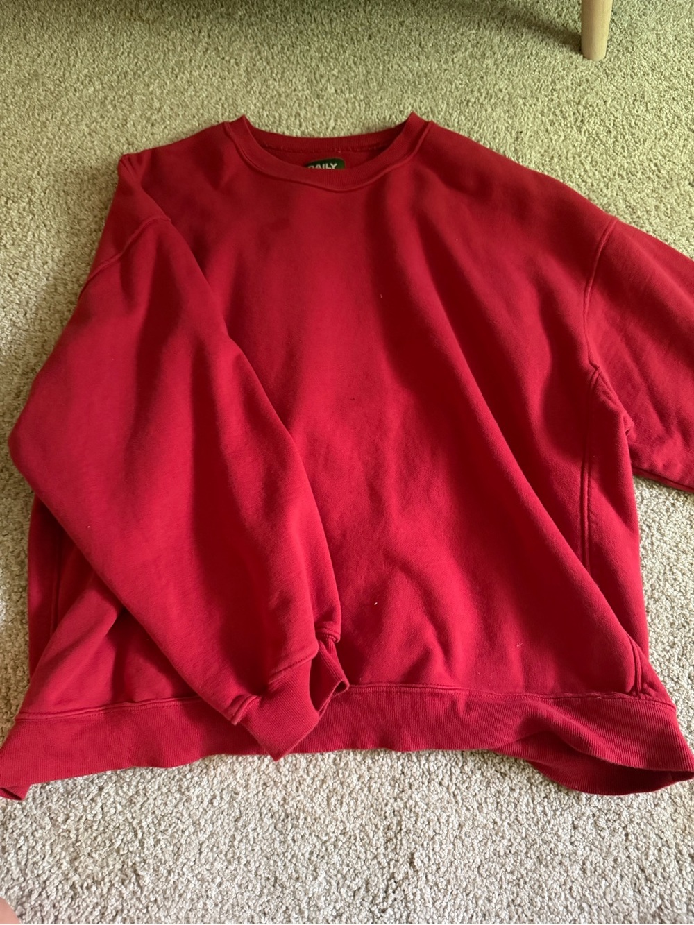 Daily Drills Red Crewneck Sweatshirt
